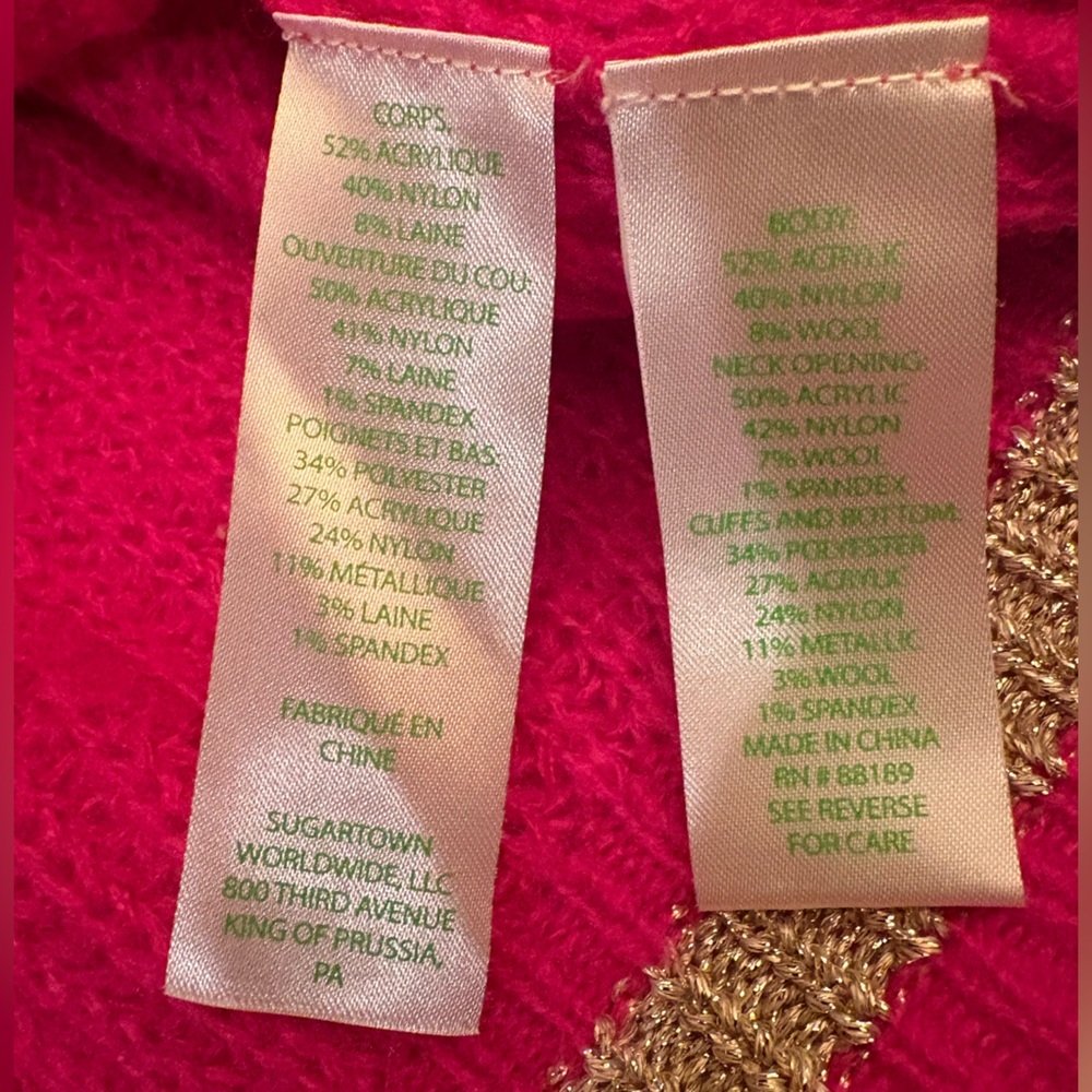 Lilly Pulitzer Skylynn Sweater in Berry Soiree Size  XL - Picture 6 of 8